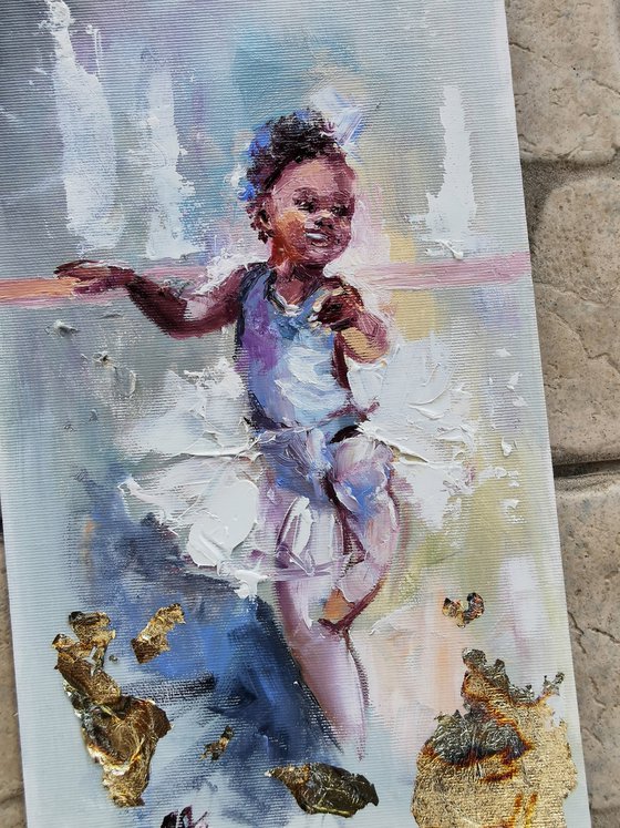 Ballerina painting, Ballet original art, Miniature painting