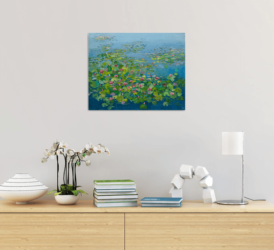 A slice of heaven- II! Water lilies painting