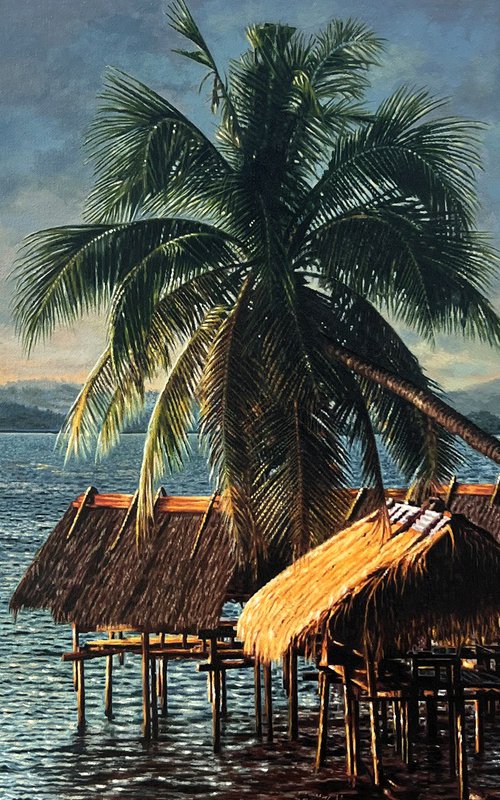 Evening Backwater by K Shaji