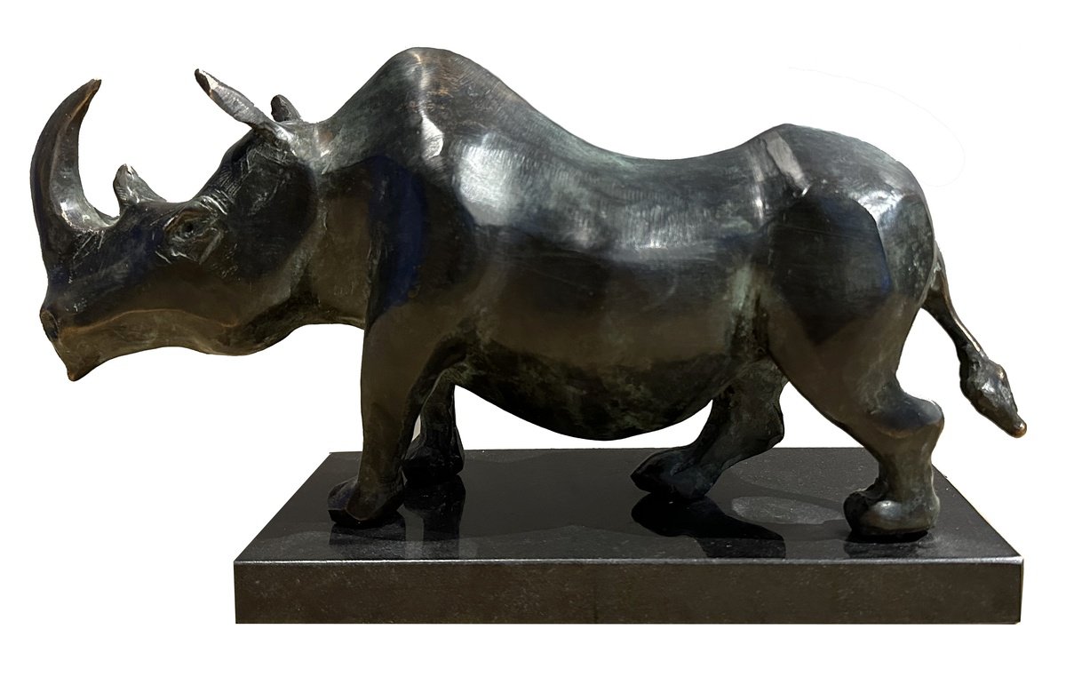 Toth Kristof | Original  Sculpture | Rhinoceros - Planes Of Power | 35 X 10Cm | Artwork For Sale On Artfinder