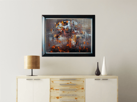 Stunning framed autumun colors ghostlly enigmatic still life by O KLOSKA