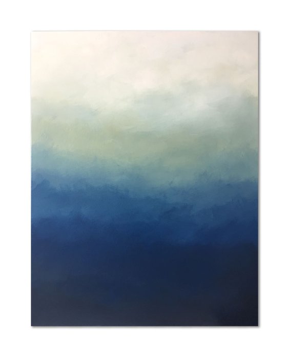 Abstract Blue Ombre 30" x 40"