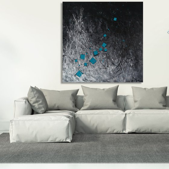 White And Black Magic (100 x 100 cm) XXL (40 x 40 inches)