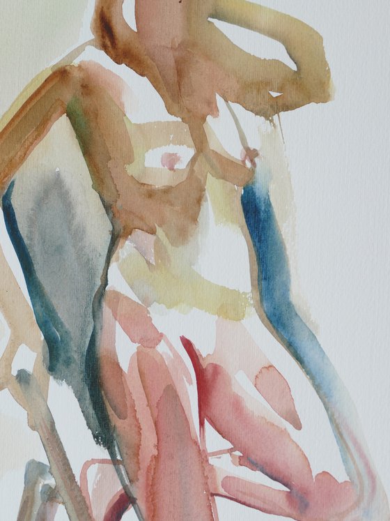 Standing female nude