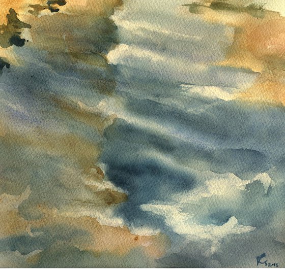 Watercolor artwork "Impression of the sea"