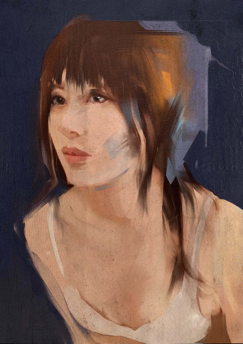 Impressionistic Portrait Acrylic Painting By Dario Moschetta, 24 X 31, Portrait 479, Original Artwork