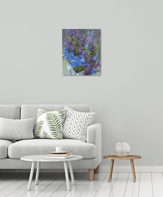 Delphiniums in Bloom