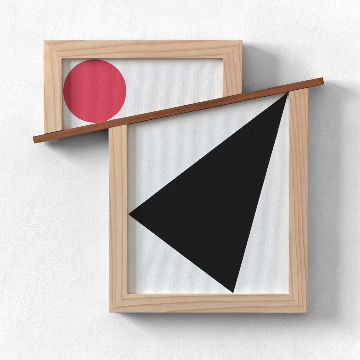 Geometric Abstract Acrylic Painting By Martin Singer, 13 X 14", Cdrtt24, Original Artwork