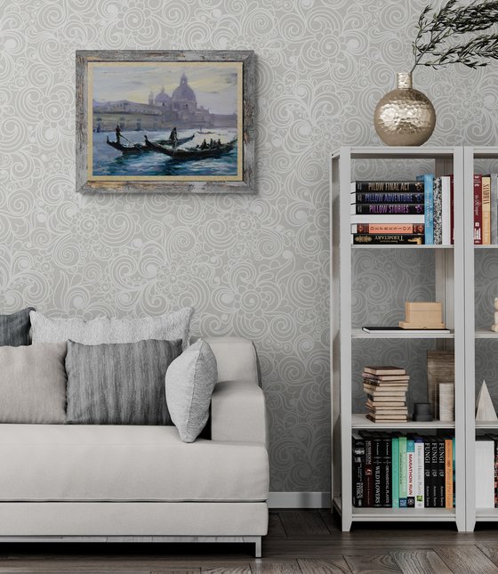 Grand Canal Venice in silver Italy