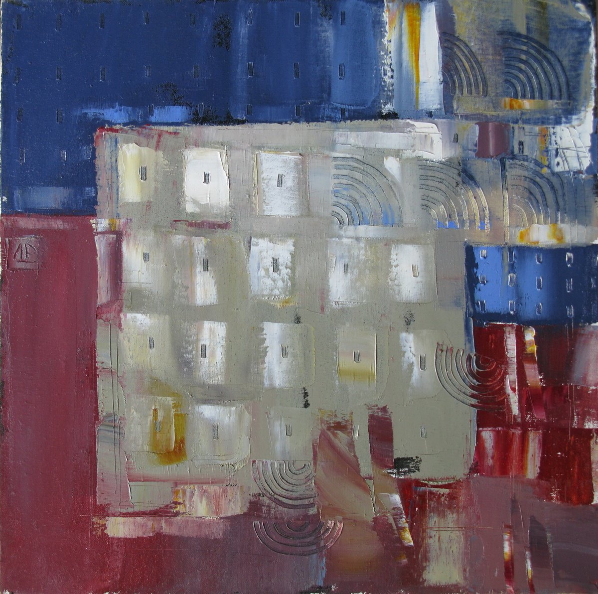 City.evening Lights By Lesya Ros, 20 X 20, Artwork For Sale On Artfinder