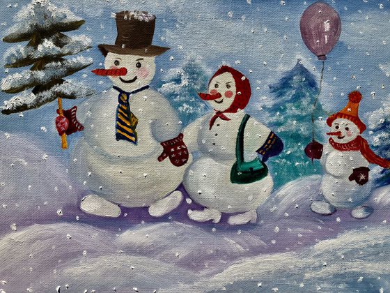 Snowman family