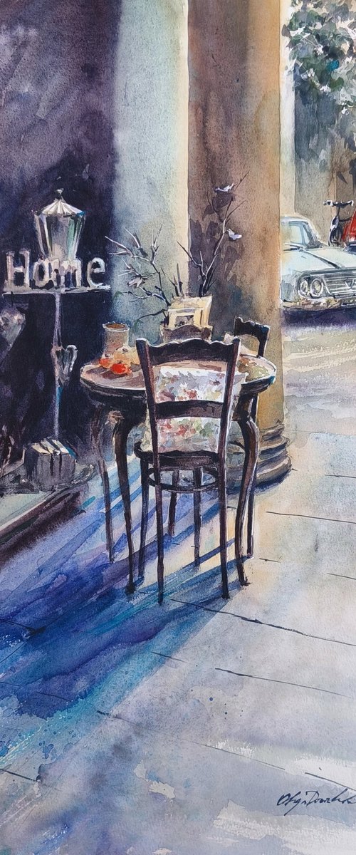 Old courtyard in Verona by Olga Drozdova
