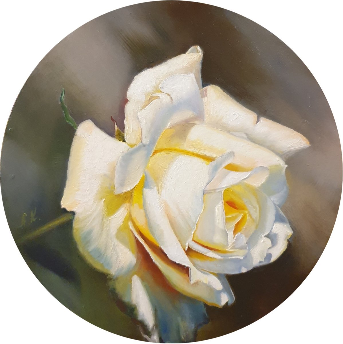 My love. rose flower liGHt original painting GIFT (2021) by Anna Kotelnik