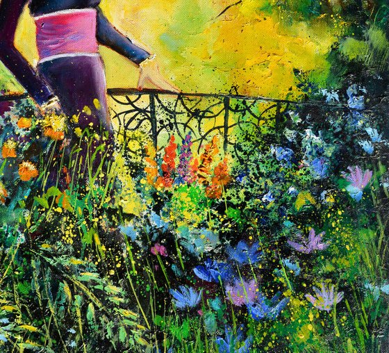 Walking in the garden