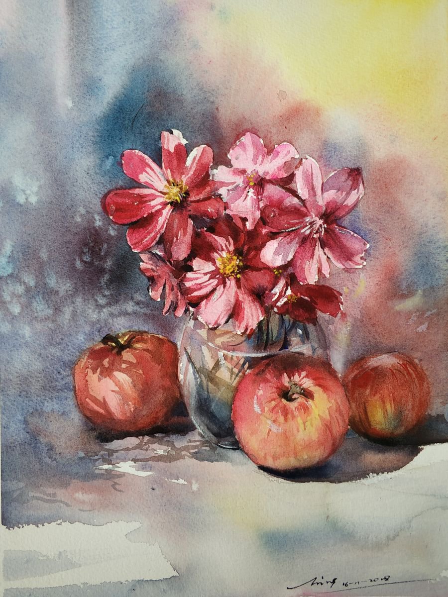 Flowers and Apples by Jing Chen
