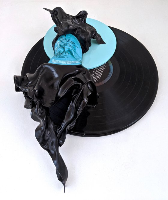 Vinyl Music Record Sculpture - "Welcome to my World, Angel"