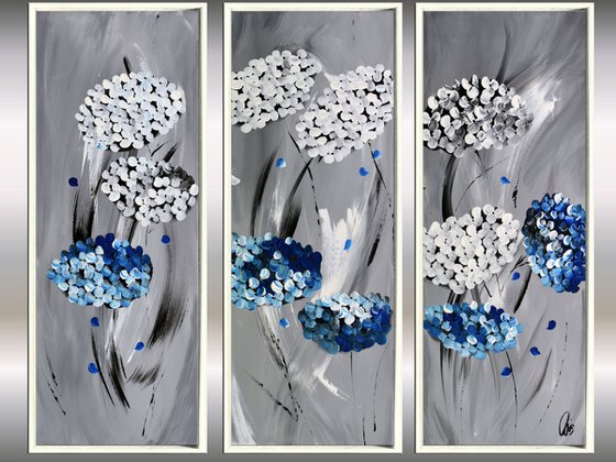 Elegance  - Abstract- Painting- Acrylic Art- Canvas Art- Wall Art- Oversized - Flower Painting