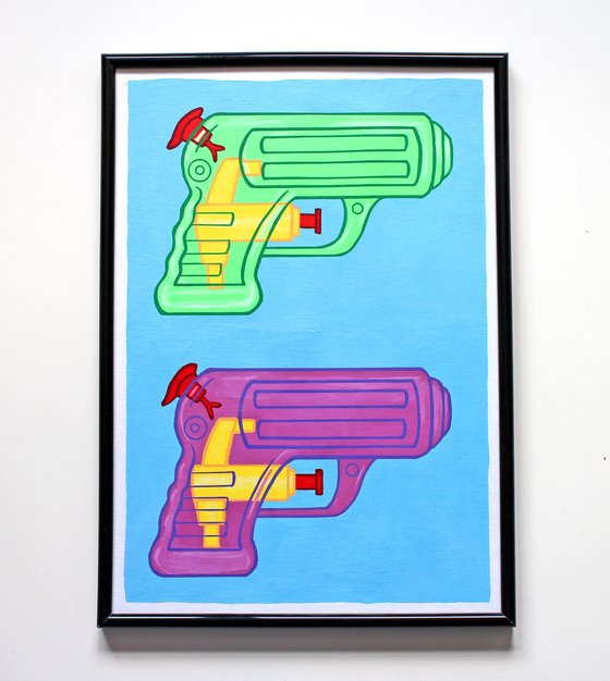 Water Pistols Pop Art Painting