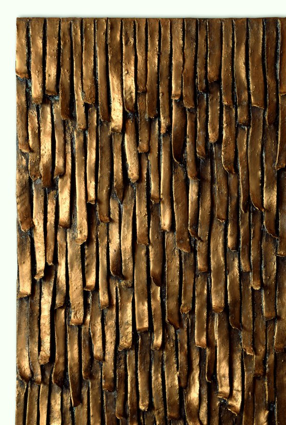 Bark Variation #02 | Aged Brass Wall Sculpture