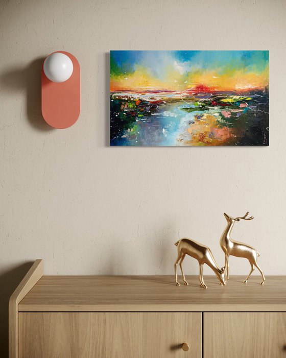 Impression of the sea sunset