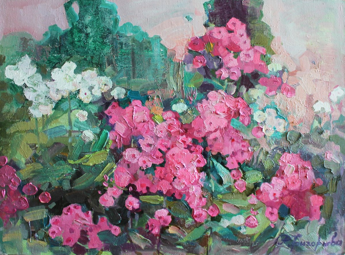 The Blues Of Phlox By Anastasiia Grygorieva, 31 X 24, Artwork For Sale On Artfinder