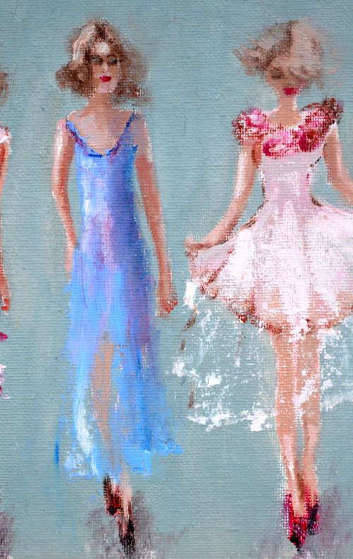 Funny Fashionable Girls by Elena Lukina