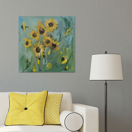 Sunflowers in Motion