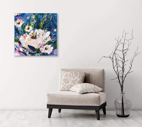 Blooming Music - Floral Painting by Kathy Morton Stanion