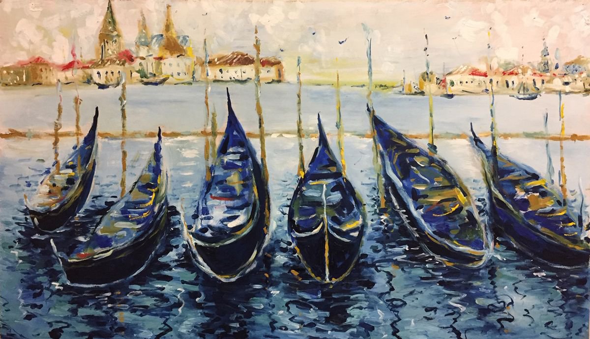 Venice Boats by Diana Gourianova