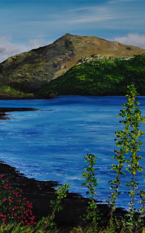 Breaking Dawn Along Loch Goil  61cm x 92cm by Hazel Thomson