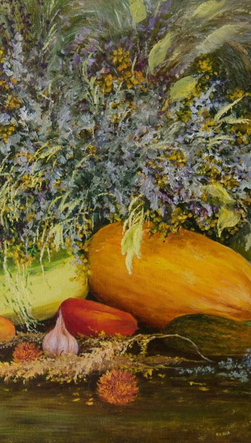 Still Life Painting 'Autumn Gifts' by Anna  Voloshyn