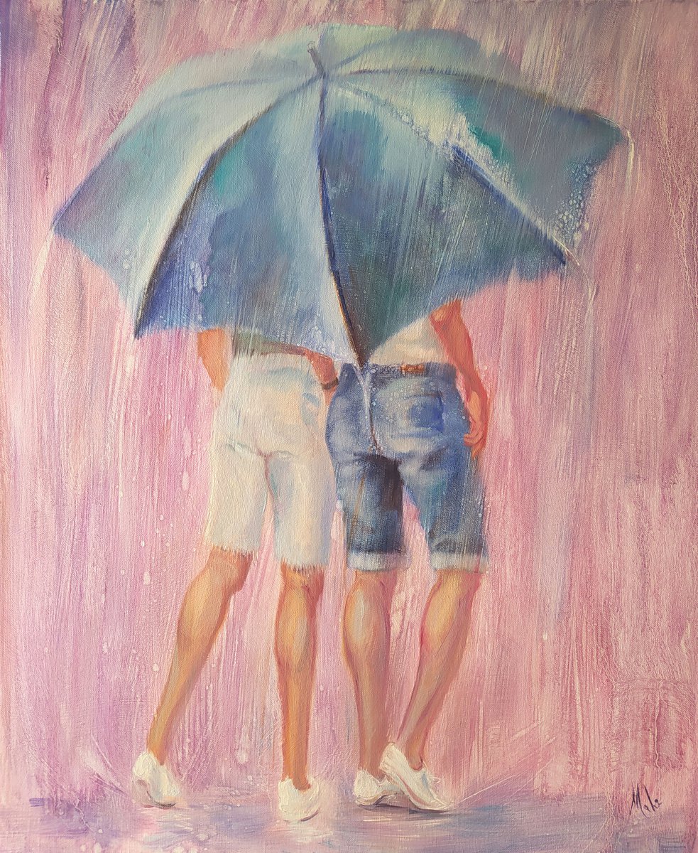 Expressive Portrait Oil Painting By Isabel Mahe, 24 X 29, Male Chat, Original Artwork