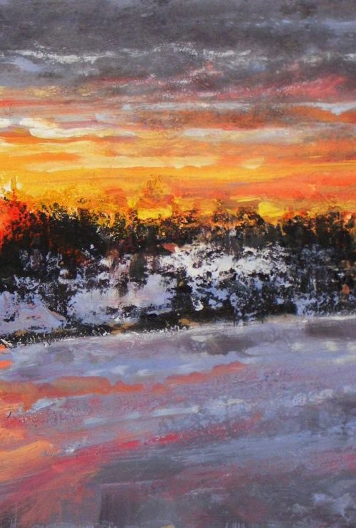 "The impressions of a winter sunset" by Ivan  Grozdanovski