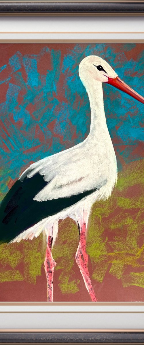 Stroks Heron Wader Ardea Hern by Yuliia Sharapova