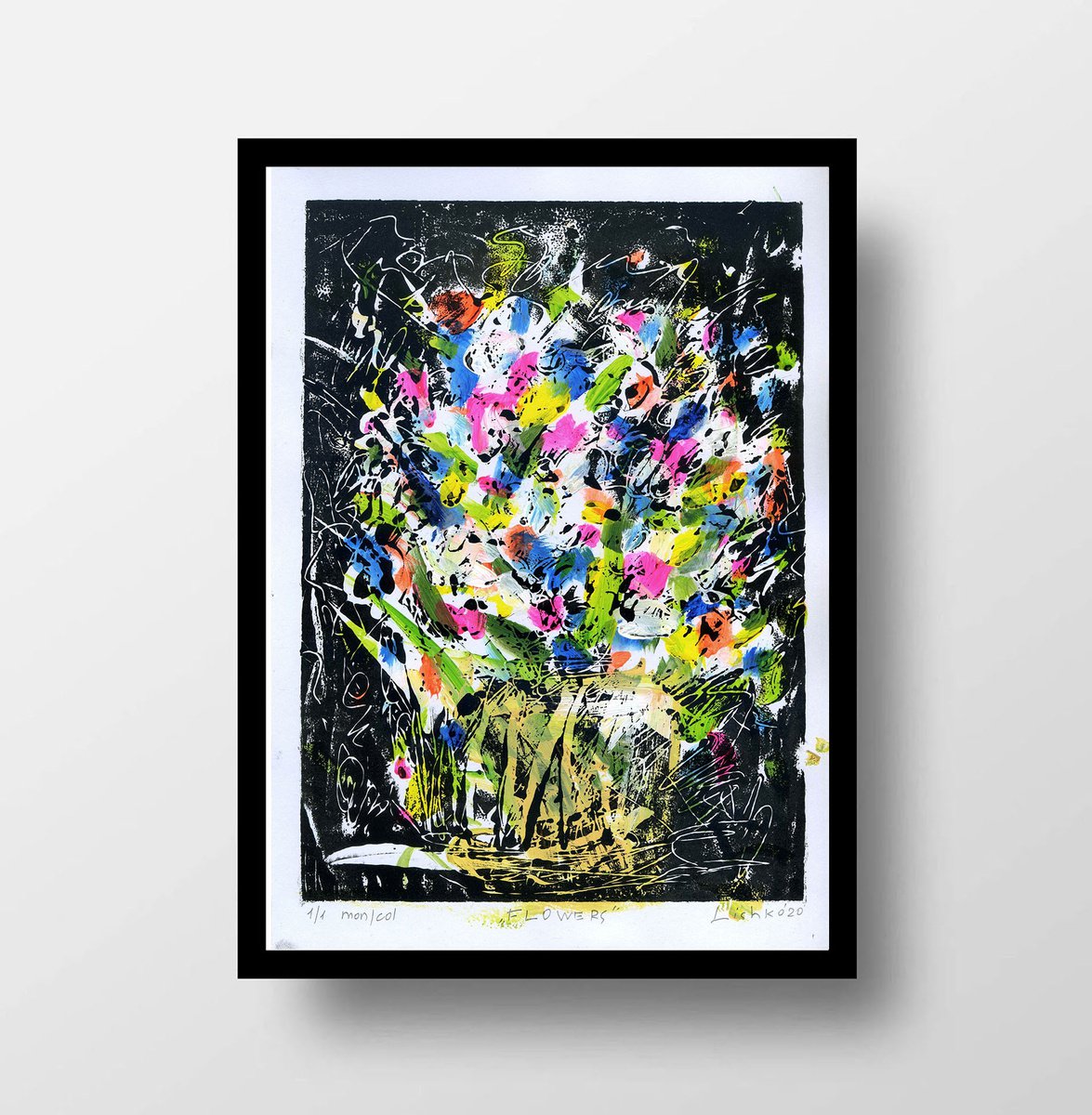 Expressive Botanical Limited Edition Print By V. Lishko, 8 X 12", Flowers, Original Artwork