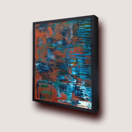 Copper Ripples - abstract painting