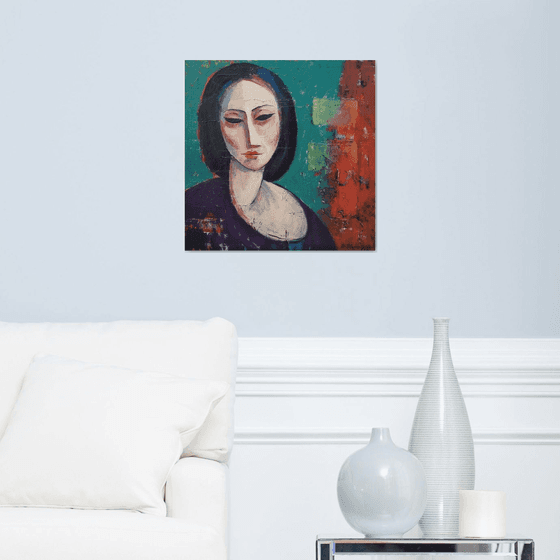 Mood (50x50cm,  oil painting, ready to hang)