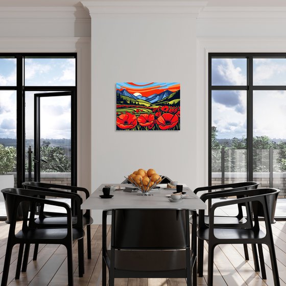 Poppies in the valley IV