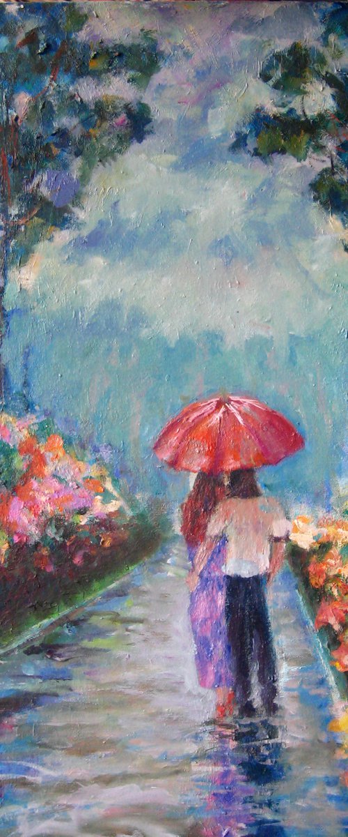 Under the umbrella. by Oleksandr Bielskyi