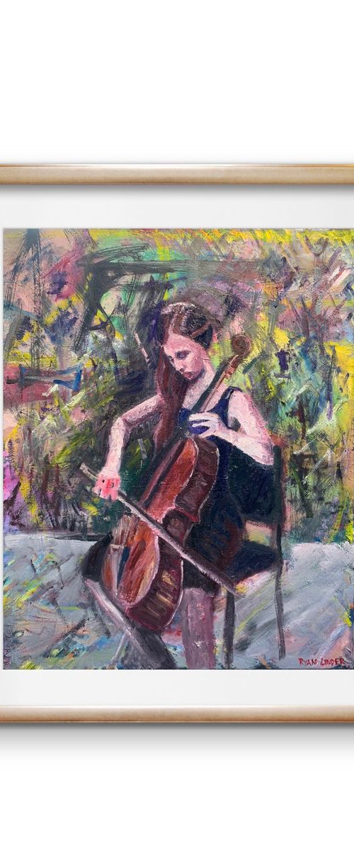 Cello Player by Ryan  Louder
