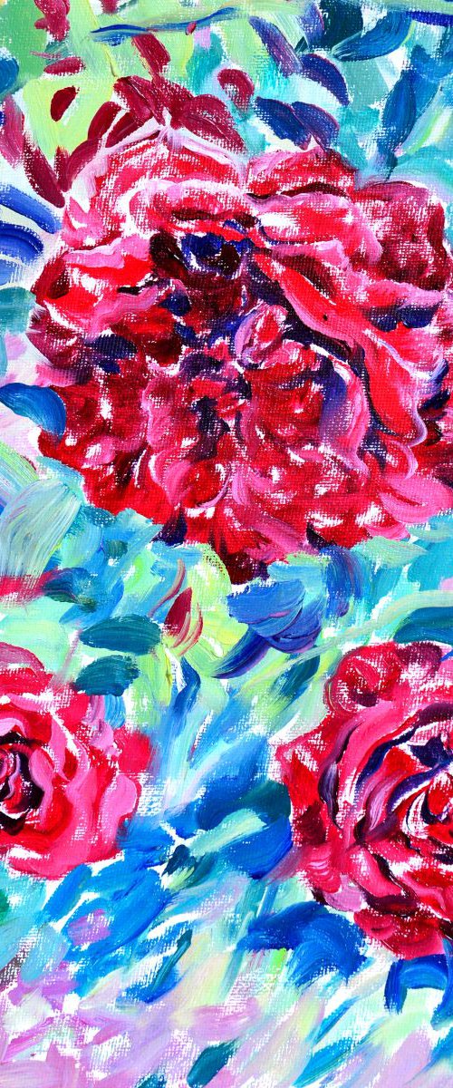 Roses on the wall by Daria Galinski