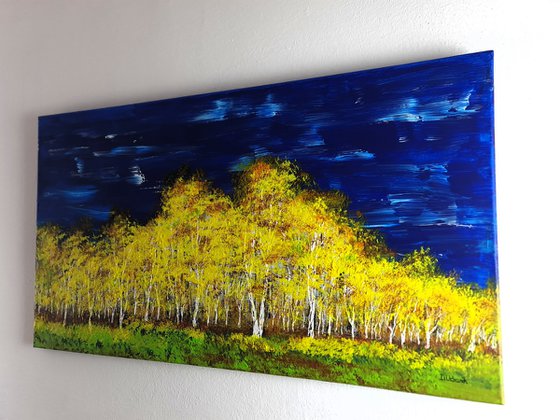 Autumn birch forest