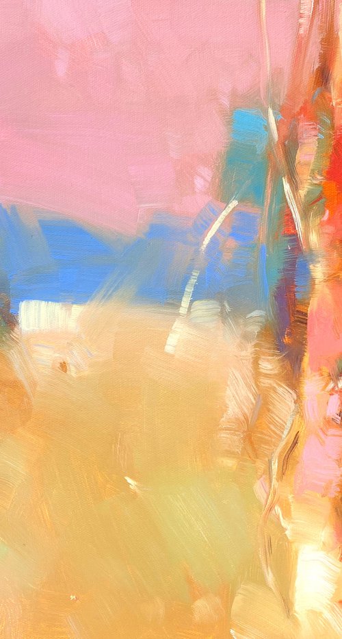 Vibrant Trees, Original oil painting, Handmade artwork, One of a kind by Vahe Yeremyan