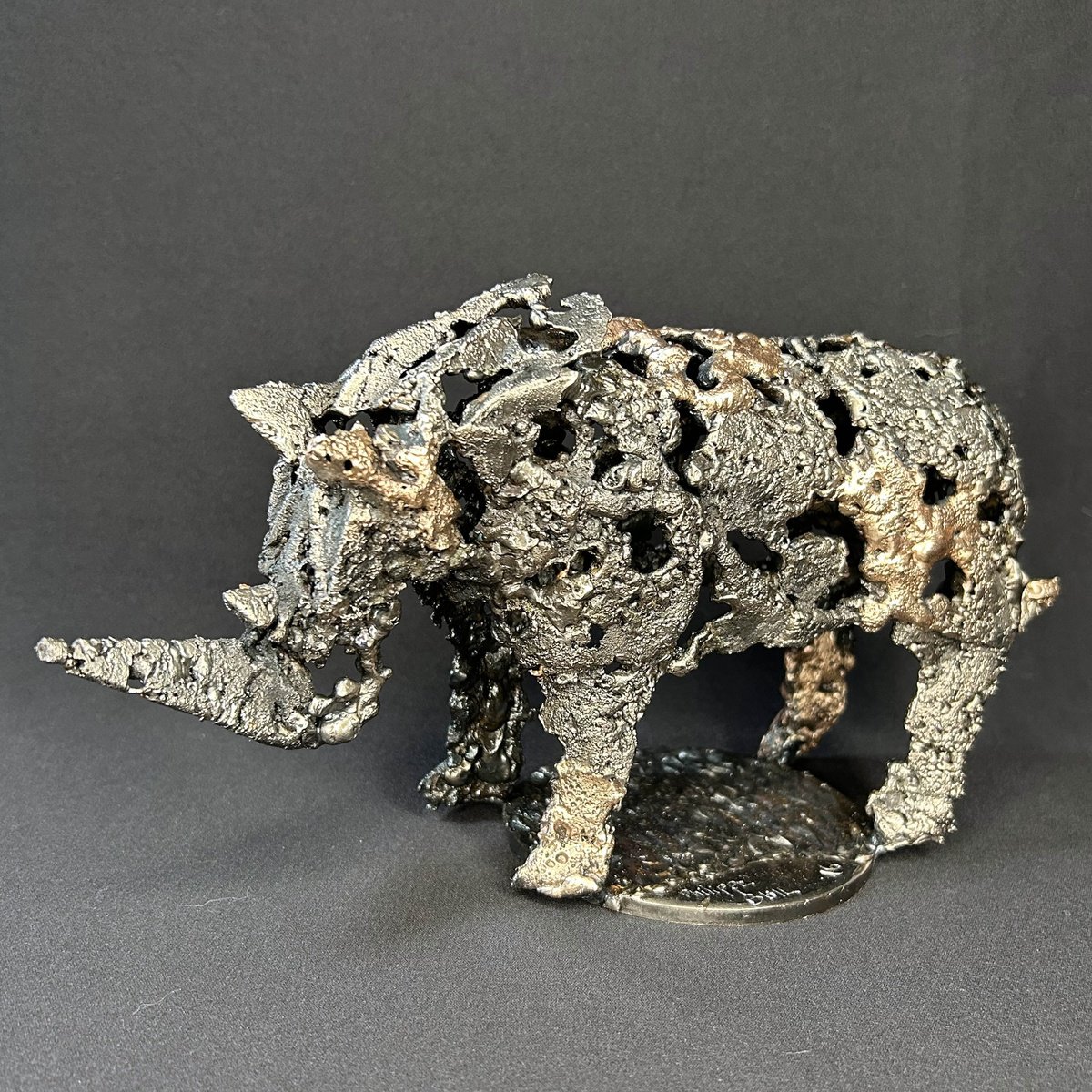 Expressive Sculpture , Air And Bronze Rhinoceros By Philippe Buil, 11 X 6, Artwork For Sale On Artfinder