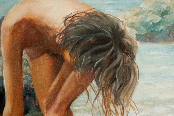 "Girl by the sea"  nude girl