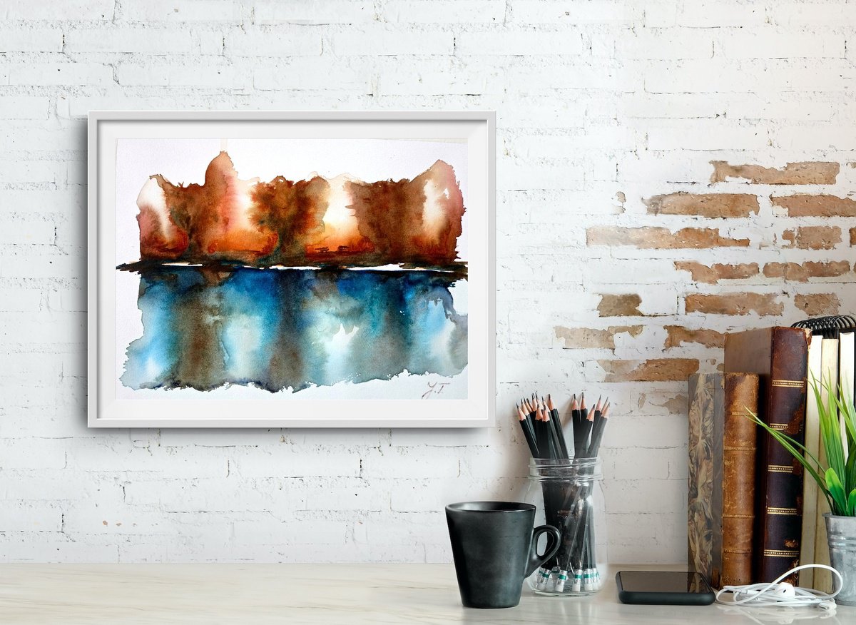 Expressive Watercolour , Water Remembers By Jenny Tsoneva, 16 X 12, Artwork For Sale On Artfinder