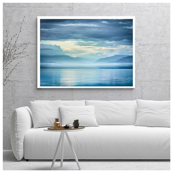 Mist on Loch Carron    1 of 10 Large Blue Sunset Canvas