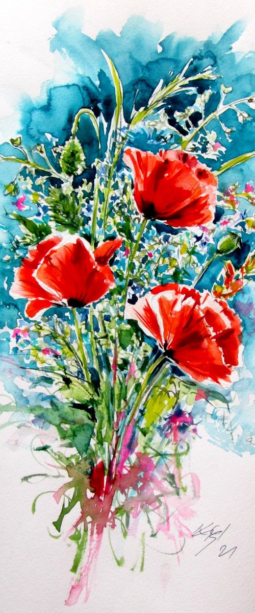 Beautiful red poppies II by Kovács Anna Brigitta