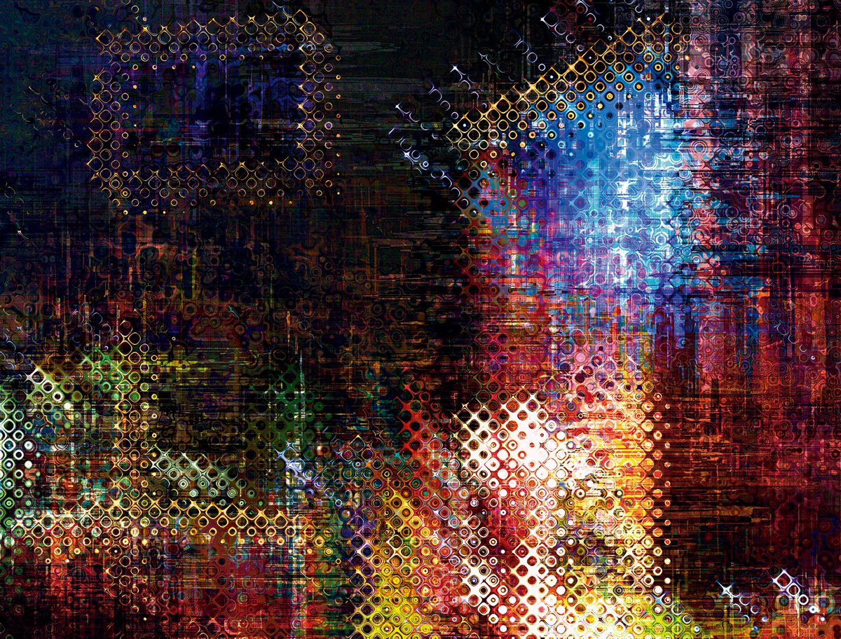 Abstract Cityscapes Print By Javier Diaz, 79 X 60, Ciudades Abstractas Xix, Original Artwork