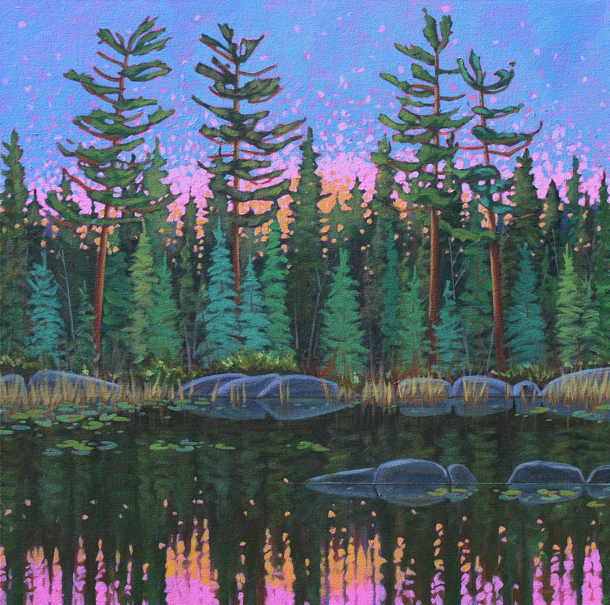 Morning Sun On The Water By Sage Mountain Studio, 30 X 30, Artwork For Sale On Artfinder